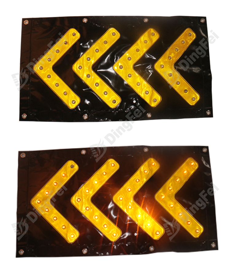 Reflective Electronic Directional Flashing LED Arrow Board - 